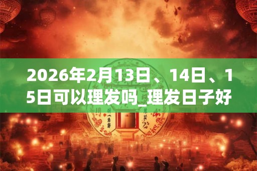 2026年2月13日、14日、15日可以理发吗_理发日子好吗