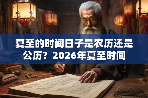 夏至的时间日子是农历还是公历？2026年夏至时间