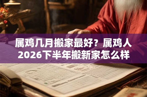 属鸡几月搬家最好？属鸡人2026下半年搬新家怎么样