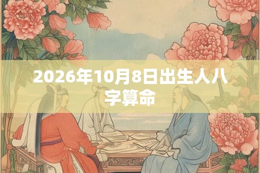 2026年10月8日出生人八字算命