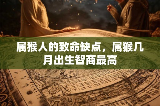 属猴人的致命缺点，属猴几月出生智商最高