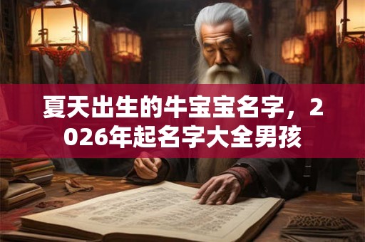 夏天出生的牛宝宝名字，2026年起名字大全男孩