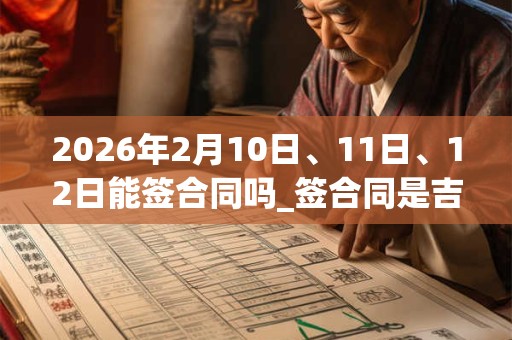 2026年2月10日、11日、12日能签合同吗_签合同是吉日吗 2026年2月10日、11日、12日能签合同吗_签合同是吉日吗