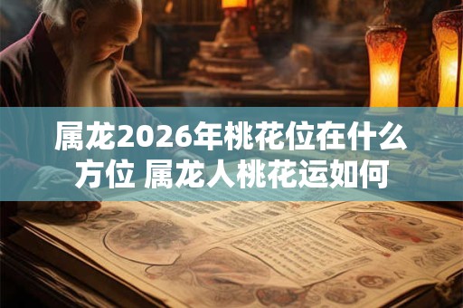 属龙2026年桃花位在什么方位 属龙人桃花运如何 属龙2026年桃花位在什么方位 属龙人桃花运如何