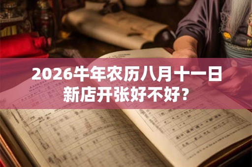 2026牛年农历八月十一日新店开张好不好？