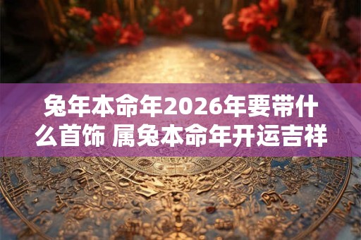 兔年本命年2026年要带什么首饰 属兔本命年开运吉祥物 兔年本命年2026年要带什么首饰 属兔本命年开运吉祥物
