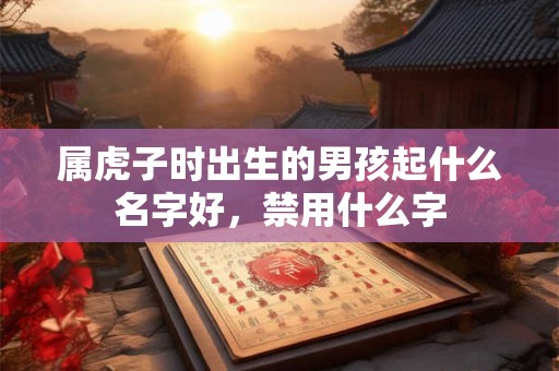 属虎子时出生的男孩起什么名字好，禁用什么字