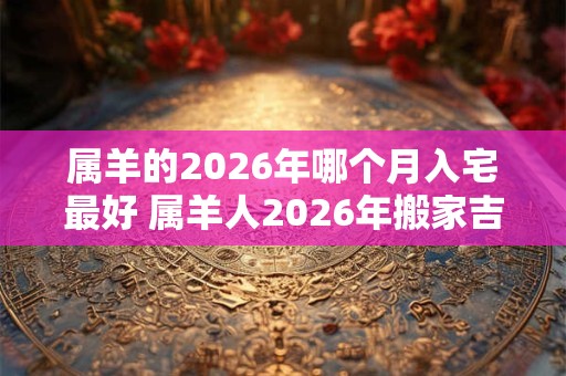 属羊的2026年哪个月入宅最好 属羊人2026年搬家吉日查询