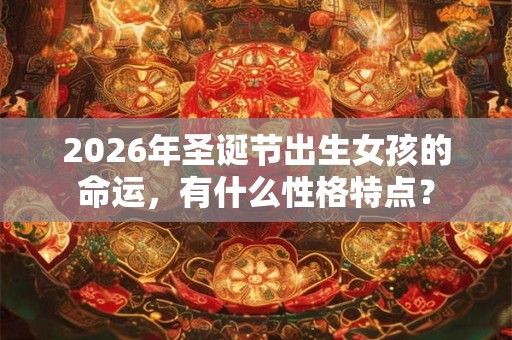2026年圣诞节出生女孩的命运，有什么性格特点？