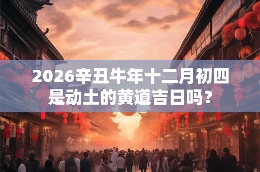 2026辛丑牛年十二月初四是动土的黄道吉日吗？
