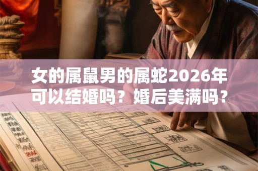 女的属鼠男的属蛇2026年可以结婚吗？婚后美满吗？