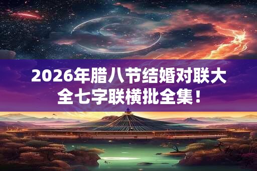 2026年腊八节结婚对联大全七字联横批全集！