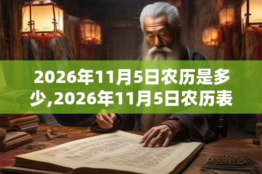 2026年11月5日农历是多少,2026年11月5日农历表 2026年11月5日农历是多少,2026年11月5日农历表