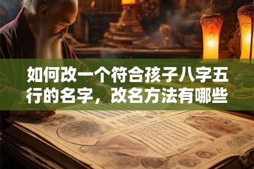 如何改一个符合孩子八字五行的名字，改名方法有哪些