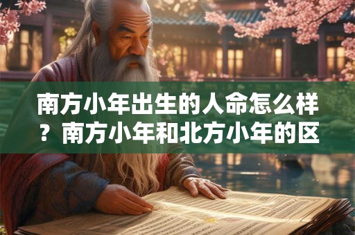 南方小年出生的人命怎么样？南方小年和北方小年的区别