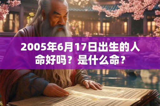 2005年6月17日出生的人命好吗？是什么命？