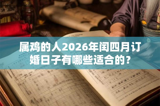 属鸡的人2026年闰四月订婚日子有哪些适合的？