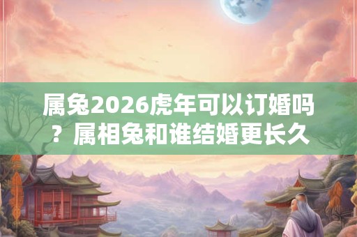 属兔2026虎年可以订婚吗？属相兔和谁结婚更长久