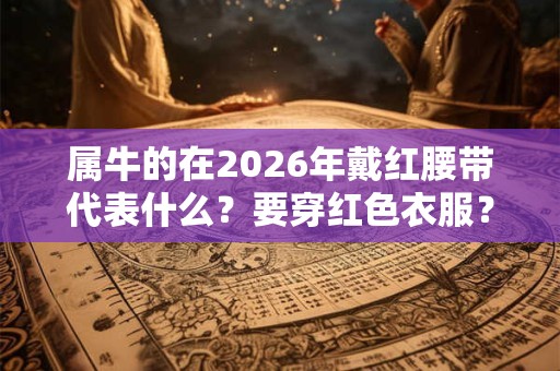 属牛的在2026年戴红腰带代表什么？要穿红色衣服？