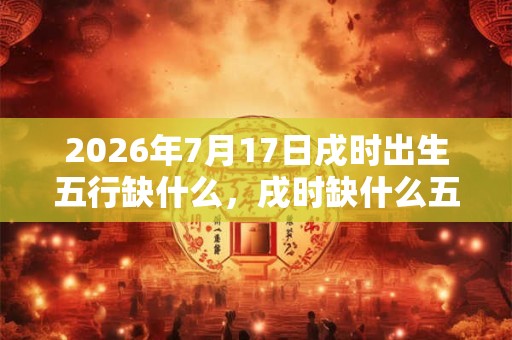 2026年7月17日戌时出生五行缺什么，戌时缺什么五行
