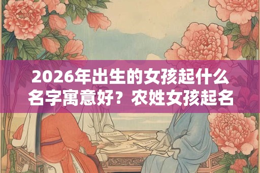 2026年出生的女孩起什么名字寓意好？农姓女孩起名