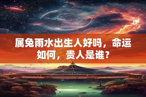 属兔雨水出生人好吗,命运如何,贵人是谁? 属兔雨水出生人好吗,命运如何,贵人是谁?