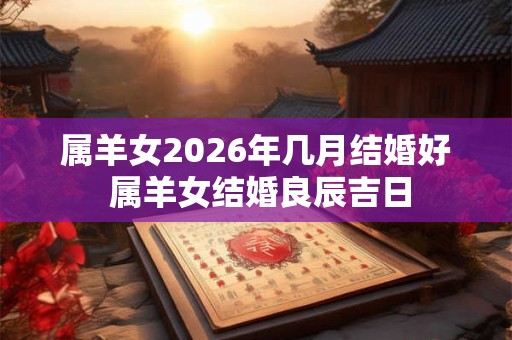 属羊女2026年几月结婚好 属羊女结婚良辰吉日