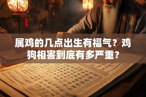 属鸡的几点出生有福气？鸡狗相害到底有多严重？