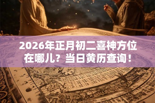 2026年正月初二喜神方位在哪儿？当日黄历查询！