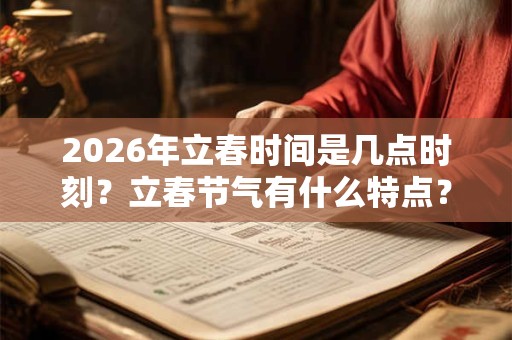 2026年立春时间是几点时刻？立春节气有什么特点？