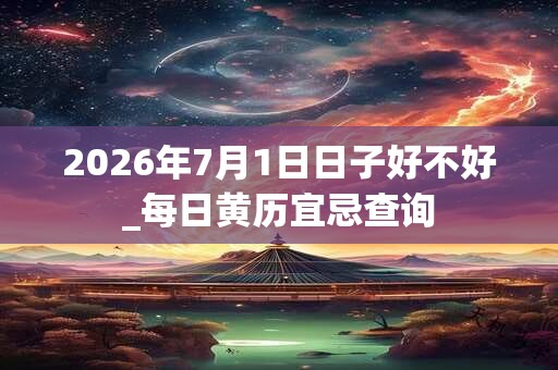 2026年7月1日日子好不好_每日黄历宜忌查询