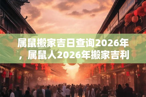 属鼠搬家吉日查询2026年，属鼠人2026年搬家吉利吗