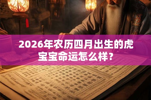 2026年农历四月出生的虎宝宝命运怎么样？