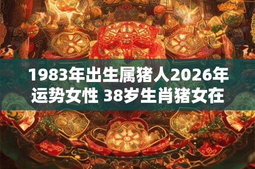 1983年出生属猪人2026年运势女性 38岁生肖猪女在2026年运气如何
