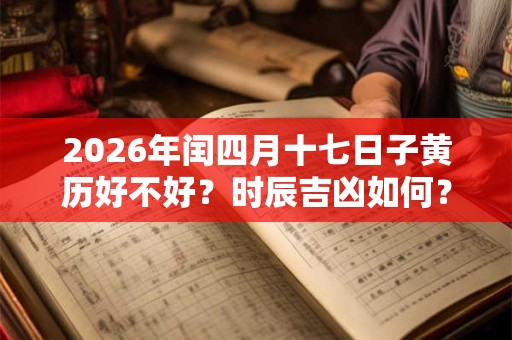 2026年闰四月十七日子黄历好不好？时辰吉凶如何？
