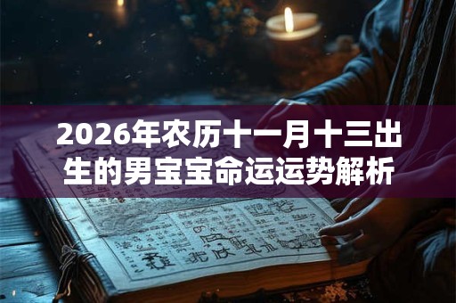 2026年农历十一月十三出生的男宝宝命运运势解析
