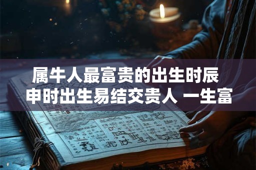 属牛人最富贵的出生时辰 申时出生易结交贵人 一生富贵