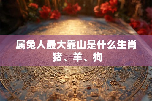 属兔人最大靠山是什么生肖 猪、羊、狗 属兔人最大靠山是什么生肖 猪、羊、狗