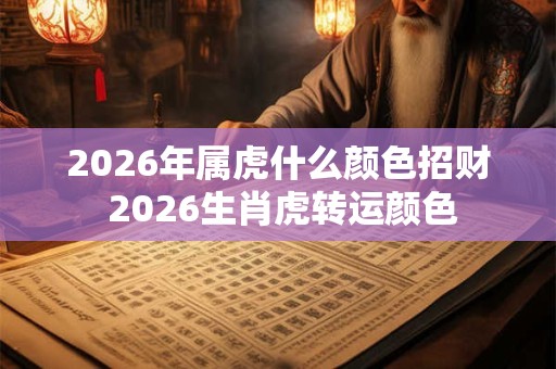 2026年属虎什么颜色招财 2026生肖虎转运颜色