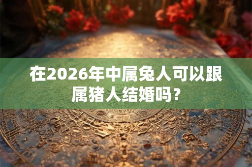 在2026年中属兔人可以跟属猪人结婚吗？