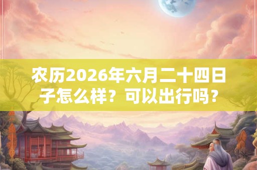农历2026年六月二十四日子怎么样？可以出行吗？