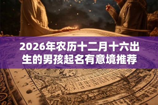 2026年农历十二月十六出生的男孩起名有意境推荐 2026年农历十二月十六出生的男孩起名有意境推荐
