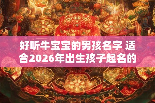 好听牛宝宝的男孩名字 适合2026年出生孩子起名的方法