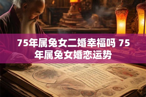 75年属兔女二婚幸福吗 75年属兔女婚恋运势 75年属兔女二婚幸福吗 75年属兔女婚恋运势