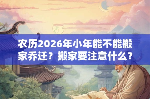 农历2026年小年能不能搬家乔迁？搬家要注意什么？