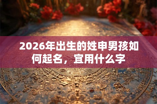 2026年出生的姓申男孩如何起名，宜用什么字