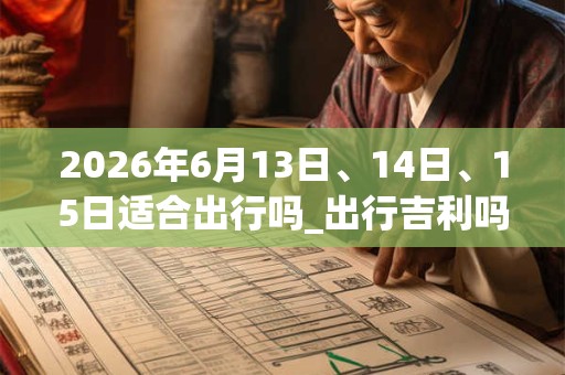 2026年6月13日、14日、15日适合出行吗_出行吉利吗
