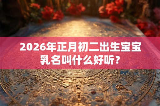 2026年正月初二出生宝宝乳名叫什么好听？