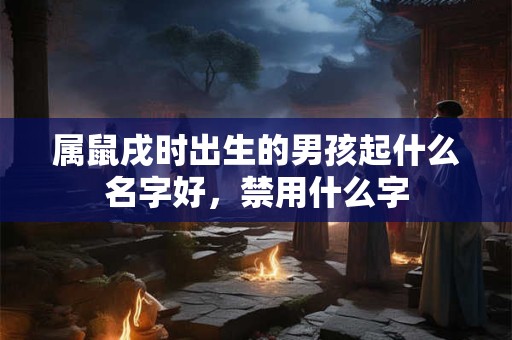 属鼠戌时出生的男孩起什么名字好，禁用什么字