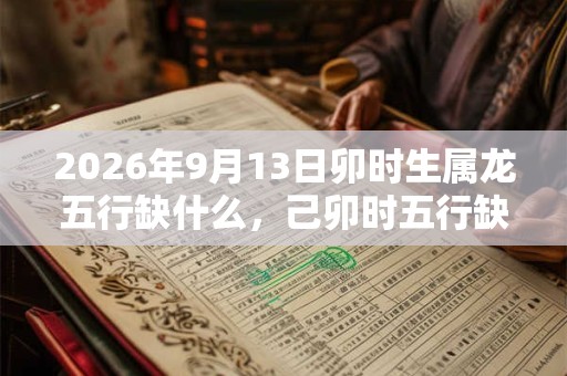 2026年9月13日卯时生属龙五行缺什么,己卯时五行缺什么 2026年9月13日卯时生属龙五行缺什么,己卯时五行缺什么